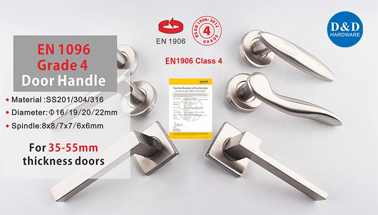 SUS304 Interior Exterior Door Lock and Lever Handle for Europe Market